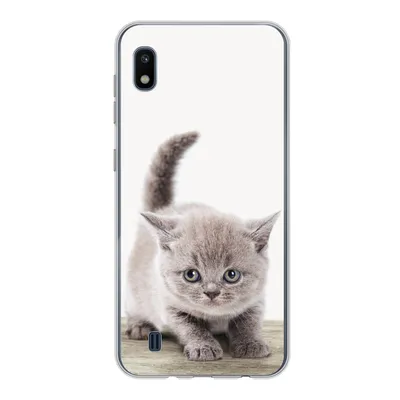 Produktbild von MuchoWow® Handyhülle Schutzhülle Hülle für Samsung Galaxy A10 Kätzchen - Katze - Haustiere - Jungen - Kinder - Mädchen Silikon Softcase Handy Hülle - Schutzhülle
