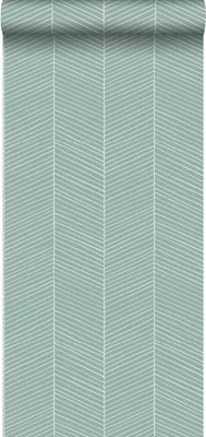 Obrázek produktu pro ESTAhome tapeta rybí kost mátově zelená - 139108 - 0,53 x 10,05 m