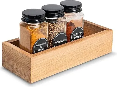 Produktbild von Creative Deco Holzbox Aufbewahrungsbox | 22 x 9 x 5 cm | Holzkiste Klein Ordnungsbox Holz Organizer Box Gewürz Organizer