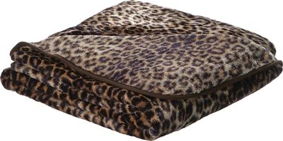 Decke Cashmere-Feeling Leopard braun