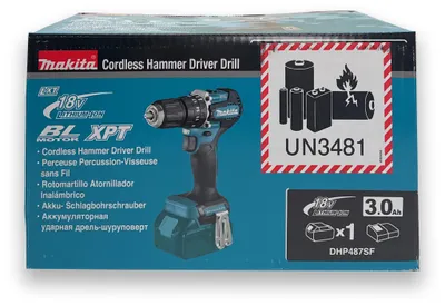 Produktbild von Makita Akku Bohrschrauber DHP487SF 18V mit 1x 3,0Ah Akku & Ladegerät