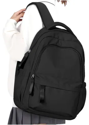 Zdjęcie produktu dla Plecaki szkolne dla dziewcząt i chłopców, plecak szkolny, plecak dla nastolatków, wodoodporny, z przegrodą na laptopa, 44x28x15 cm, czarny