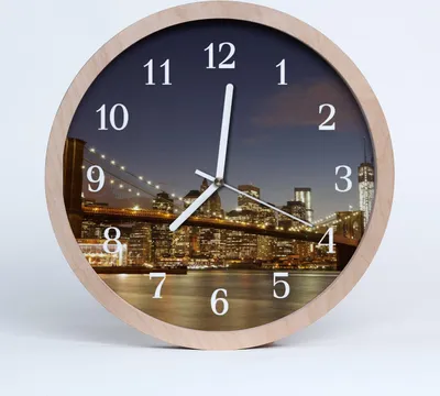 Produktbild von Holzuhr 20fi cm wanduhr - Nachtlicht