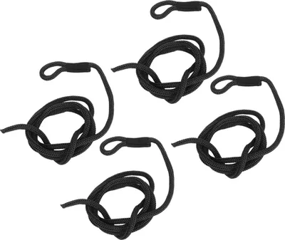 Imagen del producto de 4 cuerdas de amarre, de 1,5 metros de longitud, fabricadas en poliéster de alta resistencia, resistentes al desgaste, ideales para amarrar embarcaciones, color