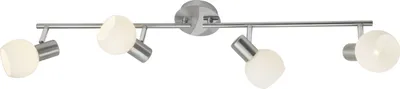 Produktbild von BRILLIANT Spotrohr Tiara | zeitloser Deckenstrahler | Metall/Glas | eisen/weiß | schwenkbar | 4x E14 max. 40 W