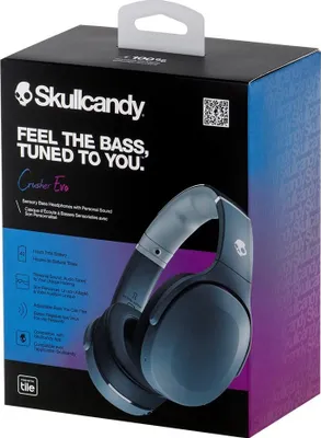 Zdjęcie produktu dla Skullcandy Crusher Evo, Przewodowy i Bezprzewodowy, Połączenia/muzyka, 20 - 20000 Hz, 308 g, Słuchawki, Szary