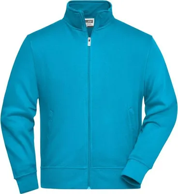 Produktbild von Sweat-Jacke mit Stehkragen und Reißverschluss turquoise, Gr. XS