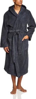 Produktbild von Schiesser Herren Morgenmantel Loungewear Homewear Bademantel mit Kapuze, Farbe:Grau, Größe:L, Artikel:-200 grey