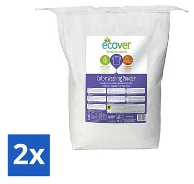 Produktbild von Ecover - Waschpulver Color - Für Buntwäsche - 7,5 kg - Vorteilspack - 2 Stücke