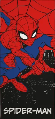 Produktbild von Marvel Spiderman Kinder Strandtuch Badetuch Handtuch 100% Baumwolle 140 x 70 cm Rot/Schwarz