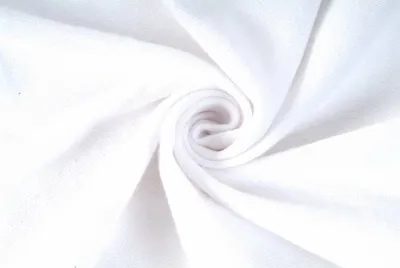 Obrázek produktu pro Elastická teplákovina nepočesaná, bílá, látky, metráž / 50cm