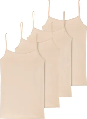 Produktbild von Schiesser 4er Pack 95/5 Baumwolle Spaghetti Top Optimaler Tragekomfort dank natürlicher Baumwolle und Elasthan, Praktischer Mehrfachpack, In seidigweicher, elastischer Single-Jersey-Qualität