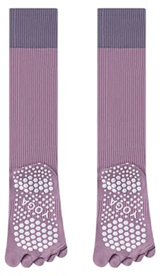 Produktbild von Rutschfeste Yoga-Socken mit Traktionspunkten, hochelastische Fitness-Socken für Yoga-Übungen im Heim-Fitnessstudio