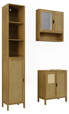 Produktbild von Badmöbel-Set Vicco Liora Bambus 3 Teile, Model 52039