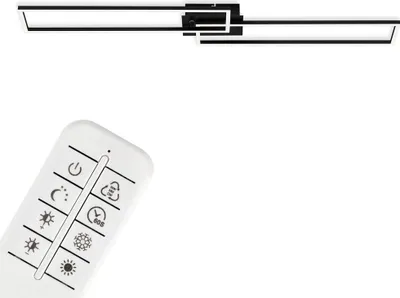 Produktbild von LED Deckenleuchte dimmbar Fernbedienung CCT Timer 40W schwarz Briloner Leuchten