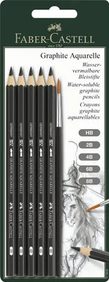 Image de FABER-CASTELL Aquarellbleistift Graphite Aquarelle BK