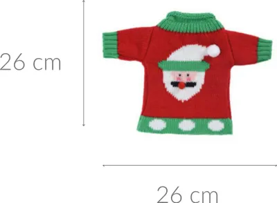Produktbild von Weinflaschenpullover XMAS, 26 cm