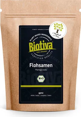 Immagine prodotto di Biotiva Semi di psillio interi 250 g da coltivazione biologica