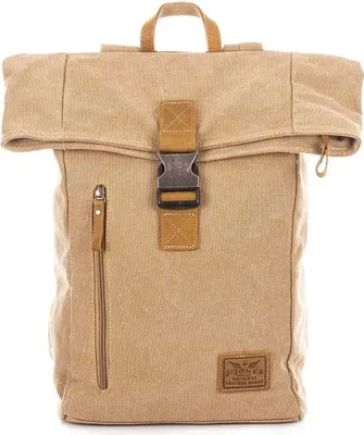 Produktbild von Hochwertiger Rucksack, Canvas und Leder, flexibel tragbar, geräumig und praktisch Braun