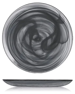 Produktbild von H&H 7623503 Alabaster Obstteller, Glas, Schwarz, 21 cm