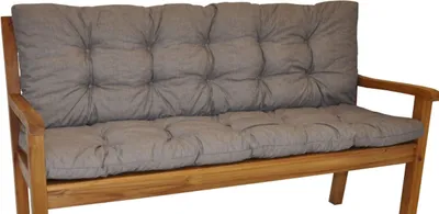 Produktbild von Bankauflage Kissen / Polster für Gartenbank / Bankkissen 120 cm dunkel grau