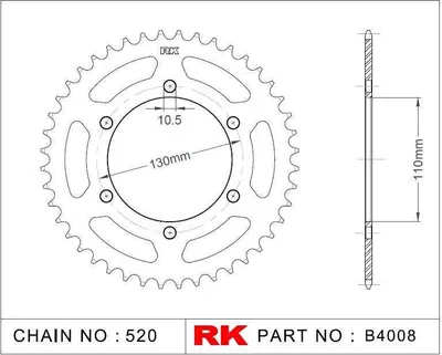 Immagine prodotto di Pignone RK 520 42Z in acciaio argento