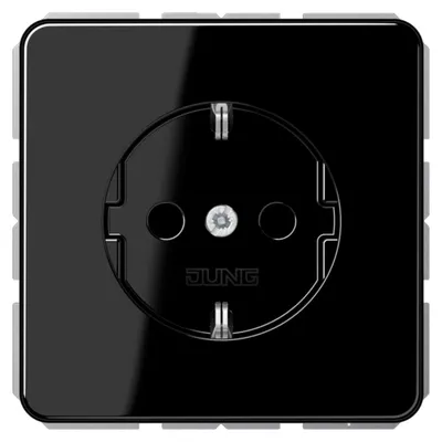 Productafbeelding van JG SCHUKO stopcontact CD1520SW, 16A, 250V, kleur: zwart