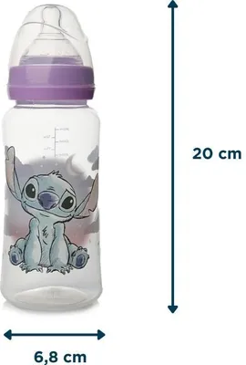 Image de Biberon Thermobaby Lilo & Stitch, 360 ml, Anti-Coliques, Sans