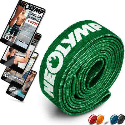 Produktbild von NEOLYMP lange Fitnessbänder Stoff mit Fitness E-Book - waschbare Resistance Bands, Widerstandsbänder, Gymnastikband, Fitnessband, Trainingsbänder
