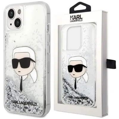 Produktbild von Karl Lagerfeld Klhcp14Mlnkhch Iphone 14 Plus 6.7"" Srebrny/Silber Hardcase Glitter Karl Kopf