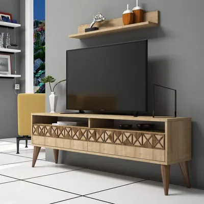 Immagine prodotto di Skye Decor, Line - Oak, mobile TV, rovere, 100% pannelli truciolari rivestiti in melamina, 150 x 30 x 50 cm