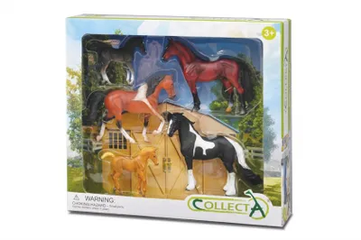 Produktbild von Set mit 5 Pferdelebensfiguren von Collecta