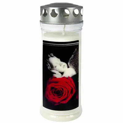 Produktbild von Gedenkkerze "Rose/Engel" 215 x 75 mm 7 Tage