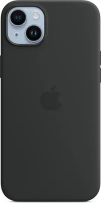 Produktbild von Apple iPhone 14 Plus Handyhülle, Silikon Soft Case, Schwarz, MagSafe-kompatibel, mit superweicher Mikrofaser