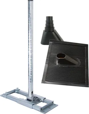 Produktbild von PremiumX DELUXE X130-48 Dachsparrenhalter 130cm Mast SAT ALU Dachabdeckung Manschette schwarz