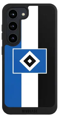 Produktbild von NIVOCASE Handyhülle für Samsung Galaxy S23  Hülle NIVOpure Case Schwarz HSV Hamburger SV Streifen
