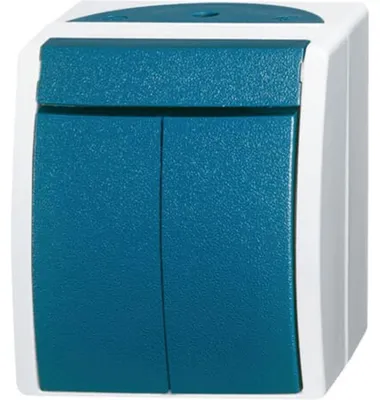 Produktbild von Busch-Jaeger 2601/5 W-53, 2P, Grün, Grau, 250 V, 10 A, 74 mm, 55 mm