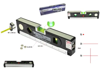 Obrázek produktu pro GEKO Laserová vodováha, podsvětlená G03311
