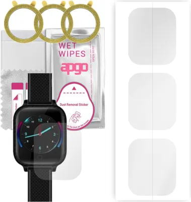 Produktbild von apgo 3 Stück Schutzfolie, klar, kompatibel mit GoGPS K27T 4G Smartwatch, Hydrogel Displayschutzfolie mit Positionierhilfe, Displayfolie, robust und kratzfest