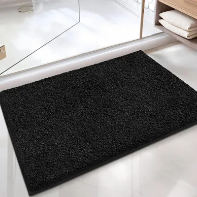 Obrázek produktu pro Omgoods - Jednoduchá a elegantní rohož do koupelny, 50 x 75 cm, černá