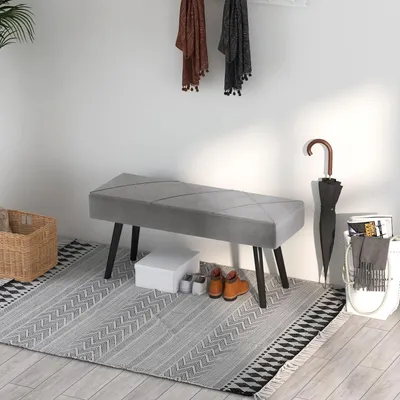 Produktbild von Nachttischbank – Fußbank – Bank – Hocker – 100 cm x 36 cm x 45 cm – Grau