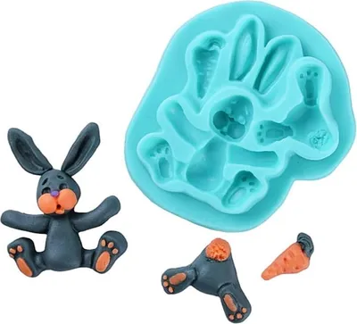 Produktbild von Silikonform für Zuckerpaste Hase