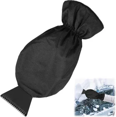 Produktbild von Eiskratzer fürs Auto – Eiskratzer mit Handschuh – Fleecegefüttert – Fensterkratzer – Eiskratzer mit Handschuh – Autozubehör – mit Handschuh – Schwarz