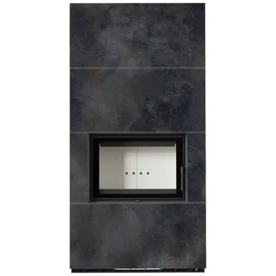 Produktbild von Kaminbausatz KRATKI FLOKI BOX 8 kW Ø 160 Quarzsinter OSSIDO NERO