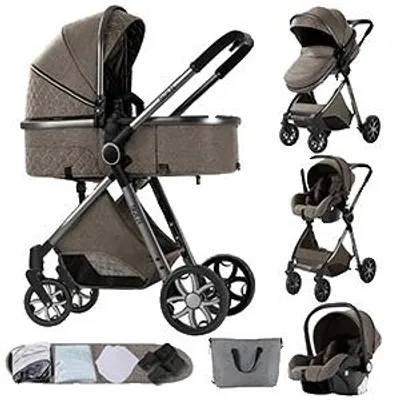 Imagen del producto de Portabebés compacto, diseño plegable, arnés de seguridad de cinco puntos, YV9-CHOCOLATE