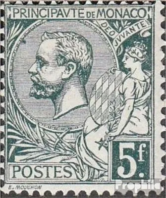 Produktbild von Briefmarken Monaco 1921 Mi 50 mit Falz Albert I.
