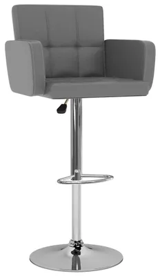 Produktbild von vidaXL Barhocker 2 Stk. Grau Kunstleder