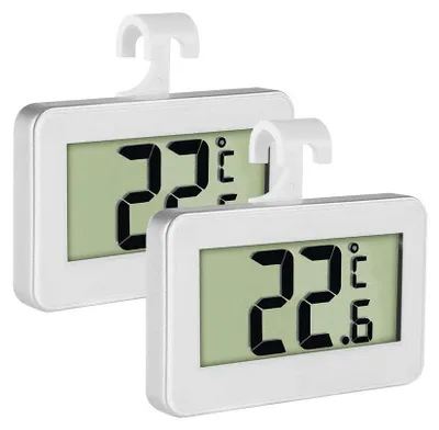 Digitales Kühlschrankthermometer 2er-Pack mit LCD und Magnethalter