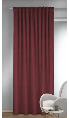 Produktbild von Fertigschal verdeckte Schlaufen "Glory/Anna/Lucy/Viva/Zenato" - Größe (HxB): 245x135cm Dunkelrot