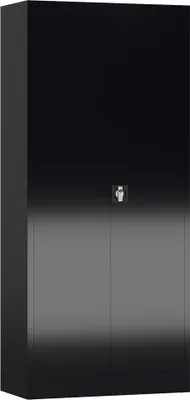 Produktbild von ClassiX Stahlschrank X-530339 tiefschwarz 80,0 x 38,0 x 180,0 cm, aufgebaut